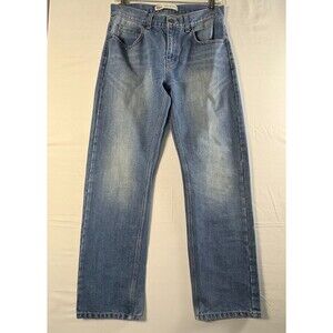 Levis Youth 505 regular blue faded light straight leg denim jeans 18 reg 29/29